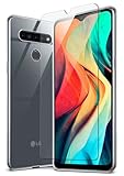 moex 3 in 1 Pack für LG K41S Hülle mit 2X Panzer Schutzglas Folie, [Aero Case + ShockProtect Glas] Komplettschutz Handyhülle durchsichtig aus Silikon Schutzhülle, Clear