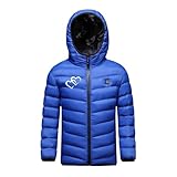 SMUXP Intelligente USB-Jacke mit konstanter Temperatur, beheizt, winddicht, Übergröße, für den Winter, 3 beheizte Jacke, Mantel, 2025 Frohes neues Jahr, Blau#4, 10-11 Years