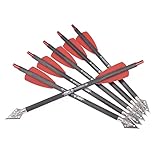 NIKA ARCHERY Armbrust Pfeile 7,5' Bolzen für Ek Archery Adder Cobra System mit 2' Flügeln für Zielbogenschießen Schießen