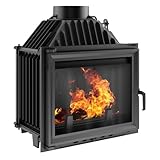 KRATKI Kamineinsatz Holzofen Gusseisen Maja 8kW BImSchV 2 Wirkungsgrad 80% Kamineinsätze Holz Leistungsbereich 3-10kW (MAJA/PF/150)