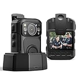 BOBLOV B4K5 4K Body Worn Camera Body Camera with Large 3400mAh for 11Hrs Video Recording, Inter 256GB Camcorder with Night Vision, Charging Dock, for Walking, Traveling, Police Strafverfolgung