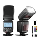 PHOTOOLEX FK310 LCD Blitz Flash Speedlite für Canon Nikon Sony Panasonic Olympus Pentax Fujifilm Sigma Minolta und Andere Digital SLR Film SLR Kameras und Digital Kameras mit Single-Kontakt Hot-Schuh