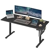 SONGMICS Höhenverstellbarer Schreibtisch elektrisch, 70 x 160 x (72-120) cm, Verstellbarer Tisch, Memory-Funktion für 4 Höhen, für Homeoffice, Arbeitszimmer, tintenschwarz LSD136B01