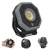 LED Arbeitsstrahler, 1600 lm akku strahler Arbeitsleuchte, Typ-C wiederaufladbar 5200 mAh, mit 360° drehbarem Magnetständer, IP65, für Autoreparatur, DIY und Wartung