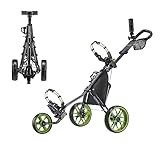 Caddytek CaddyLite 11.5 V3 3 Rad Golf Push Cart - Superlite Deluxe, leicht, einfach zu Falten, Caddy Cart Pushcart, Schwarz/Limette