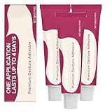 Premium-Prothesenkleber, Prothesenkleber-Gel, praktischer Zahnkleber für Zähne - verbessert Passform, Komfort und Stabilität (3 pcs)