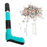 Nail Wall Fastening Tool for Cement Wall, 5 Speed Adjustable Mini Portable Nail Shooting Machine with 100 Nails Noise Reduction for Cement Wall Wire Hider Fixture Install