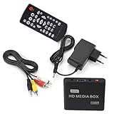 HDMI Multimedia Player, 1080P HD Digital Media Player Minimedia Player Video TV MediaplayerHD Media Box, Unterstützt USB-Laufwerke SD-Karten Festplatte (EU-Stecker)