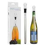 Weinkühlstab - Edelstahl Kühlstab mit Deckel und glattem Ausgießer, Schnellkühlstab für Getränke in Flaschen, tragbares Werkzeug zum Kühlen von Getränken