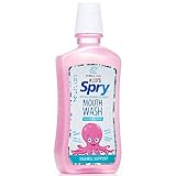Spry Xylitol Mundspülung ohne Fluorid mit Zahnschmelz-Schutz – Sanfte, natürliche Bubble-Gum - 473 ml (1er-Pack)