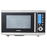 MEDION MD 15501 4 in 1 Mikrowelle mit Grill (25 Liter, 900 Watt, 1100 Watt Grill, 2500 Watt Heißluft, 10 Automatik-Programme) silber