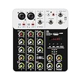 Luwecf Audiomixer Soundboard Mischpult, Soundmixer, Stereo-DJ-Mixer für die Bühne zu Hause