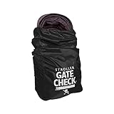 J.L. Childress Gate Check Tasche für Standard- und Doppel-Kinderwagen, Schwarz, Schwarz, Kompakt