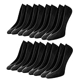 Toes Home Füßlinge Ballerina Socken Damen 8 Paar, Unsichtbare Sneaker Socken Damen Füsslinge mit Rutschfest Silikon No Show Atmungsaktiv Halbsocken Schwarz 39-42 (M)