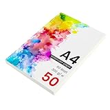 Aquarellpapier 300g/m² – 50 Blatt hochwertiges Aquarellpapier für Aquarell, Gouache & Acrryl – Robust und säurefrei für brillante Ergebnisse – Vielseitiges Watercolor Paper.