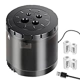 ARPDJK PRO Elektrischer Anspitzer Mit Behälter Heavy-duty Usb Batterie 4 Ersatzklingen 4 Größen Für 6-12mm Dicke Und Dünne Stifte Automatischer Bleistiftspitzer Elektrisch Spitzer