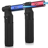 2 Stück Küchenbrenner, Einstellbarer Flambierbrenner mit 1300℃ Blau Jetflamme, Nachfüllbarer Bunsenbrenner, Vielseitiger Butanbrenner Kein Butangas für Creme Brulee BBQ Löten(Blau+Rot)
