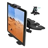 Linkstyle CD Schlitz Auto Halterung Universal Tablet Phone Halterung Tablet CD Einschub KFZ Handy Halterung 360 Degree Rotation kompatibel mit with Samsung Galaxy/iPad/Phones (Geräte 4-12 Zoll)