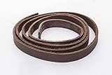 esnado Lederband, Lederriemen Flach. 1 Meter. Breite/Farbe: wählbar (Breite: 15 mm, Braun) | ECHTES Leder | pflanzlich gegerbt | Schmuck, Armbänder, Basteln, Dekorieren, DIY, Mittelalter