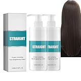Dyceittdia 2pcs Haarglättungscreme, Hair Straightening Cream, Protein-Glättungscreme, Protein Corrective Haarglättungscreme, Glättung von krausem Haar, 2pcs*100ml, hair