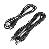 Angoily 2 Sätze Bnc Zu Av-linie Videokabel Kabel Für Fernseher Koaxialkabel Koaxial Kabel Videokonverterkabel Pvc Black 2 Stück * 2