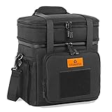 Taktische Lunchtasche, doppellagige isolierte Kühltasche für Herren Erwachsene wasserdichte auslaufsichere langlebige Lunch Tasche für die Arbeit Picknick im Freien Schwarz, HSHRISH