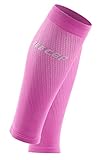 CEP – Ultralight Compression Calf Sleeves für Damen | Waden Beinlinge mit Kompression in pink/hellgrau | Größe II