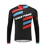 UGLY FROG Fahrradtrikot Herren Langarm Radtrikot Winter Fahrradshirt Herren Atmungsaktiv mit Taschen FLNL02