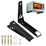 Mikrowellenhalterung, Mikrowellenhalterung Wand, Versenkbarer Universal-Mikrowellenhalter FüR Mikrowelle, Backofen, Faltbarer Mikrowellenhalter Mit Befestigungsmaterial, Halterung FüR Wandmontage