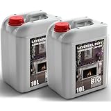 20L Premium Bioethanol 96,6% Rein - 2x10 Liter ökologischer Brennstoff für Ethanol-Kamine, saubere Verbrennung, rauchfrei, lebendige und stabile Flamme (Lavendelduft)