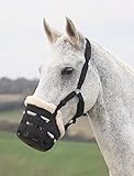 Deluxe-Weidenmaulkorb von Shires für Pferde, aus Nylon Cob schwarz