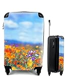MuchoWow® Koffer Handgepäck Trolley Rollkoffer Kleine Reisekoffer mit 4 Rollen - Kosmos - Farben - Frühling - Cabin Size  55x40x23 cm & 55x40x20 cm - Fotokoffer - Kabinenkoffer - Boardgepäck