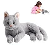 APOMOONS Weiche Katze Kuscheltier Katzenkuscheltiere, Süßes Katzen Kuscheltier, Realistic Plüschkatze Stofftier Katze Plüschtier Katze Spielzeug, Geschenk für Jungen & Mädchen, Geburtstag, Kindertag