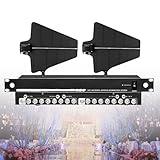 Nicvrea UHF-Antennen-Stromverteilungssystem für Mikrofone, drahtloser Mikrofon-Signalverstärker, Frequenzbereich 450–950 MHz für Live-Shows und Partys 16Input