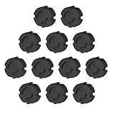 Offgridtec 12x Kindersicherung Steckdose mit sicherem 2-Wege-Drehmechanismus, Wiederverwendbare Steckdosen-Kindersicherung, Langlebiger ABS-Kunststoff, Passend für Standard – Schwarz