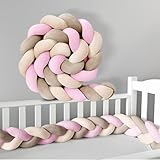 WLXFF Geflochtenes Seitenschläferkissen, Seitenschläferkissen Knotenkissen Baby, Bettschlange Baby Bettumrandung Seitenschläferkissen Baby,B5,300CM