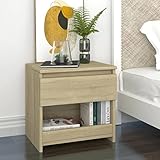 HINSD 2 Stück Nachtkommode Sonoma Eiche 40x30x39 cm Holzbau Farbe: Eiche Sonoma - Material: Holz