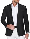 COOFANDY Herren Blazer Sportlich Sakko Freizeit Herrensakko Business Anzugjacken Regular Fit Einfarbig Sportsakko Jackett Leichtgewicht Anzug Schwarz S
