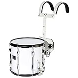 Fame Marching Snare 14x12'mit Tragegestell, Fußball Trommel, Marschtrommel, 7 kg, weiß, Musikverein, Umzüge, Remo Fell