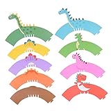 FELTECHELECTR 30St Dinosaurier-Kuchen-Grenze backen tasse liner geburtstagstorte dekorationen cupcake verpackung tortenverpackung Aufkleber für Kuchenverpackung Kuchenverpackungsstütze Papier