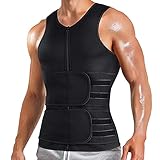 SIYAN Saunaweste for Männer, Schweißtreibendes Neoprengewebe Zur Gewichtsabnahme Und Körperformung, Ideal for Das Training Im Fitnessstudio Und Cardio, Steigert Die Thermische Aktivität(M)