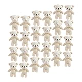KOMBIUDA 24St Mini-Plüschbär kleine teddybären bär anhänger Mini-Bär-Dekoration Mini Plüschbär DIY Bär Schlüsselanhänger Bär Ornament Spielzeug Bär Puppe Spielzeug kleine Bären PP Baumwolle