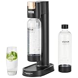 VEVOR Wassersprudler Sprudelwassergerät zum Sprudeln zu Hause, 2 Stk. BPA-freien 1-Liter-PET-Flaschen, Kompatibel mit Einschraubbaren 60-Liter-CO2-Flaschen (NICHT im Lieferumfang enthalten)