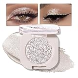 BelleVive Glitzerlidschatten, heller Lidschatten, gepresster Glitzerlidschatten, Glitzermatter gepresster Puder-Einzellidschatten, veganer Lidschatten, frei von Talk, Glitzer (12)