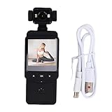 ciciglow Body Cam, 1080P HD Tragbarer Tragbarer Camcorder mit um 360 Grad Drehbarem Objektiv und Bewegungserkennung, für Outdoor-Sportreisen, Meetings, Strafverfolgungsbehörden