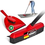 Novaliv Gummibesen mit Stiel zum Stecken & Kehrgarnitur Friseurbesen Set Gummi Noppenbesen Hundehaarentferner Broom Parkett Besen für Drinnen Teppichbesen Bodenabzieher Haushaltsbesen Wunderbesen