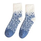 Damen Wintersocken Herbst und Winter Mid Tube Socken verdickte warme Strümpfe Herren Laufsocken, blau, Einheitsgröße