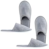 BbiuRer 2 Paar Hotelslipper, Nicht-Einweg-Reise-Hausschuhe Plüsch Ziehen Samt Hotel Hausschuhe