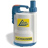 Flachsaugende Schmutzwasser Tauchpumpe DRAINAGEPUMPE FÄKALIENPUMPE TROPFKÖRPERPUMPE DRAIN-TOP-2-370 als Gartenpumpe zum Bewässern/Entwässern Regenfasspumpe, EU-Qualitätprodukt