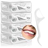 com-four® 200x Zahnseidesticks - Zahnseidenhalter - Interdentalstick mit Zahnseide und Zahnstocher im Spender - Reise-Zahnpflege - Zahnreinigung unterwegs - ungewachste Zahnseide (200 Sticks)